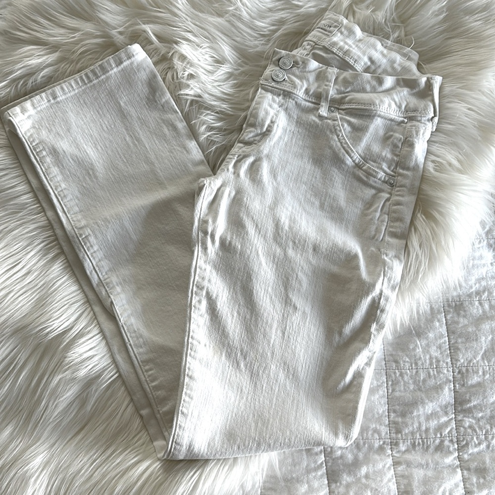Hudson White Denim Beth Baby Boot Jeans